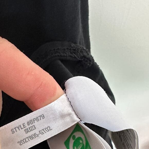 J. CREW Knit Broken In Jersey Tiered Mini Dress Black Sz M {3X45} - Picture 7 of 7